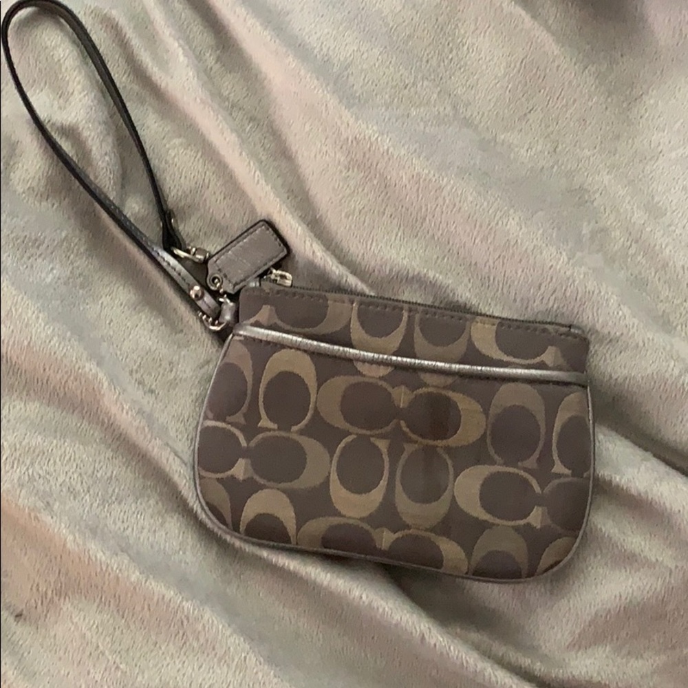 Coach Silver Wristlet